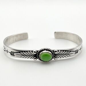 Albert Jake, Native American Jewelry – Natural Sonoran Turquoise Cuff Bracelet